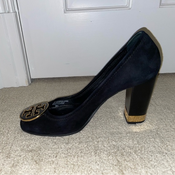 Tory Burch Women’s Maddie Pump Kid Suede Size 9 Black - Picture 9 of 10